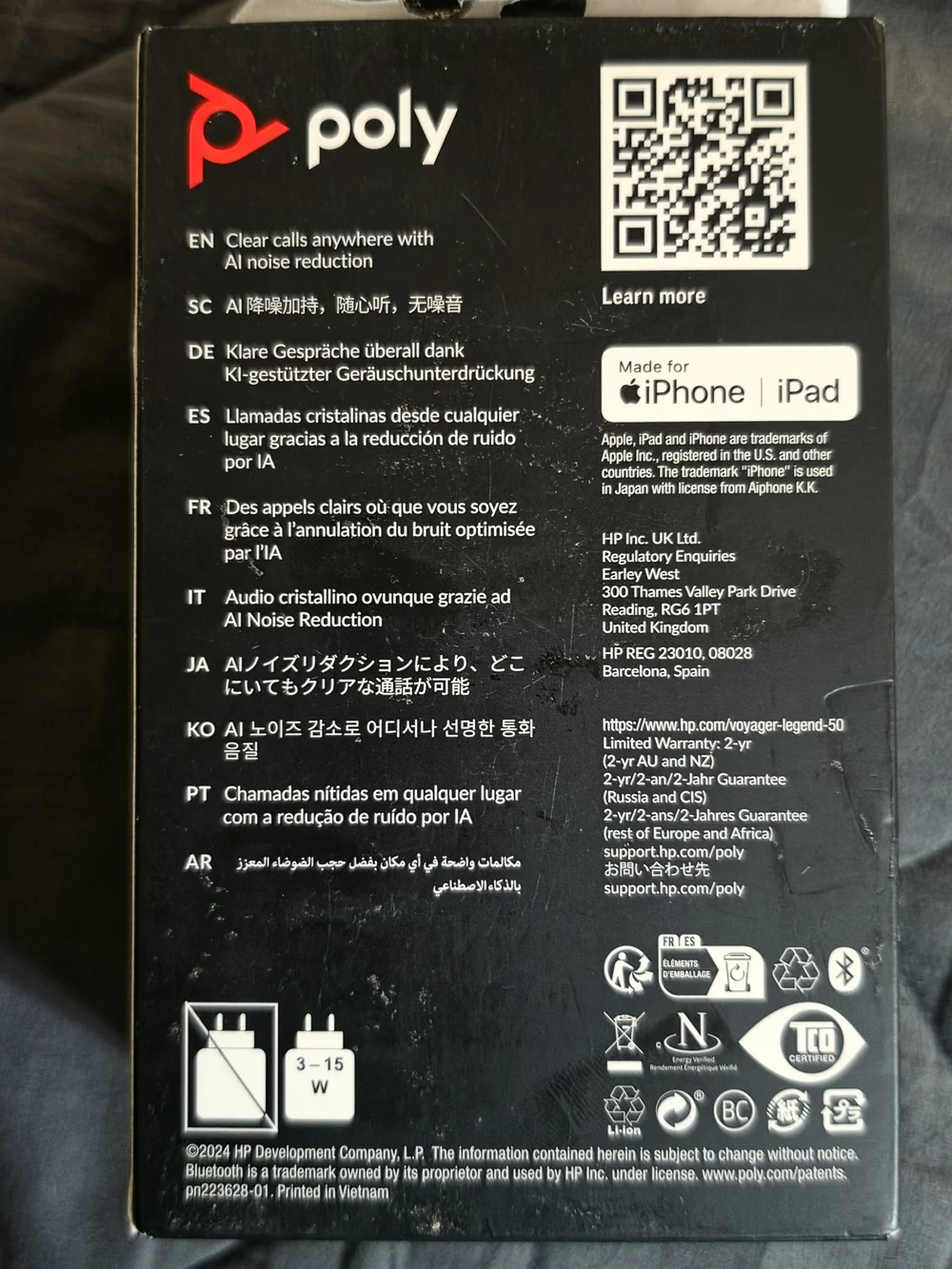 POL Voyager Legend 50 Black Bluetooth Headset